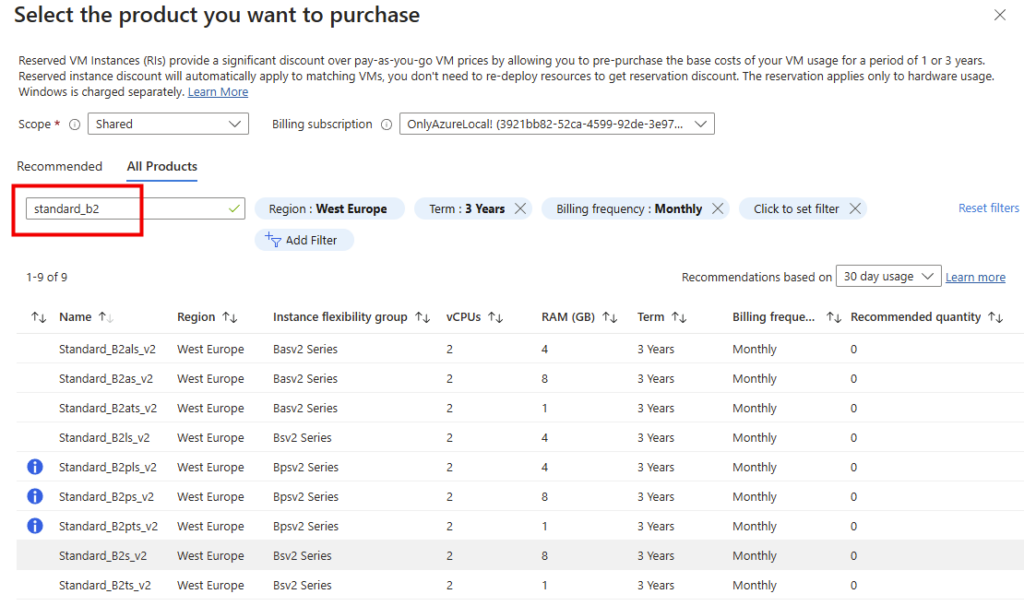 Liste des réservations de machines virtuelles dans le portail Azure avec leurs dates d'expiration