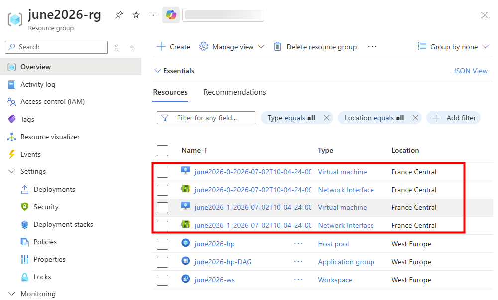 Le coût d'un disque OS éphémère inclus dans le prix de la taille de machine virtuelle Azure