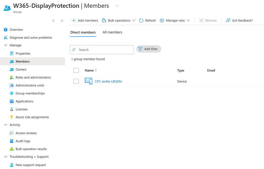 Création d'un groupe de Cloud PC Windows 365 pour cibler la configuration